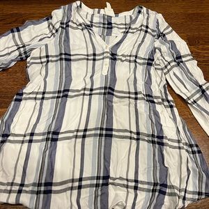 Plaid Maternity Blouse